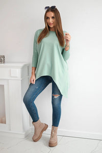 Blouse oversize 8875 / – Mint || Dark цвет / color | Lexline Fashion