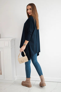 Blouse oversize 8875 / – Navy blue цвет / color | Lexline Fashion