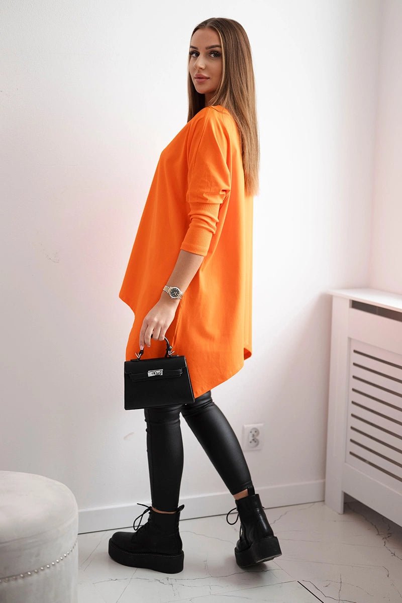 Blouse oversize 8875 / – Orange цвет / color | Lexline Fashion