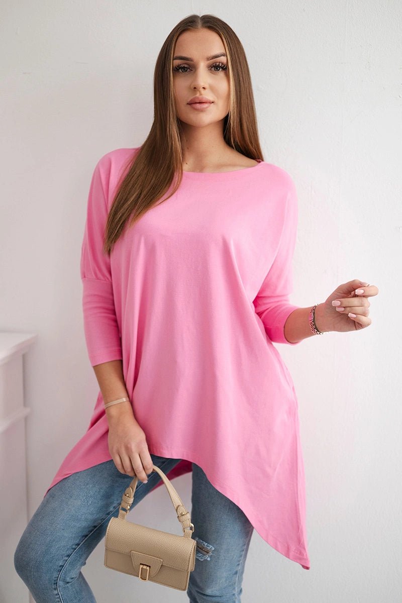 Blouse oversize 8875 / – Pink || Light цвет / color | Lexline Fashion