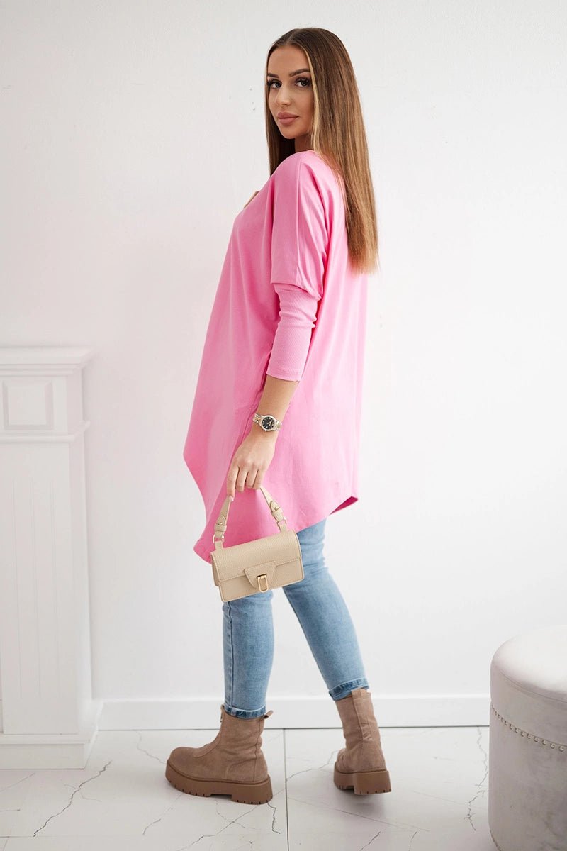 Blouse oversize 8875 / – Pink || Light цвет / color | Lexline Fashion