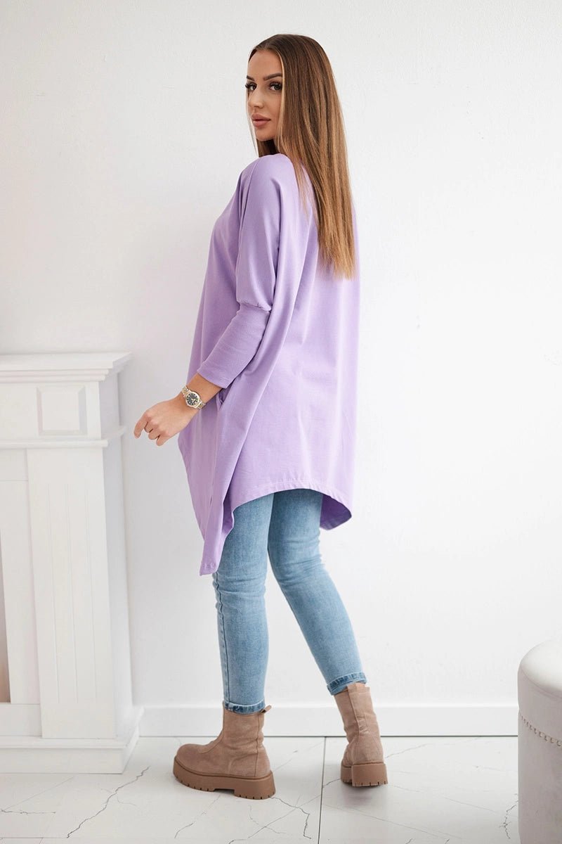 Blouse oversize 8875 / – Purple цвет / color | Lexline Fashion