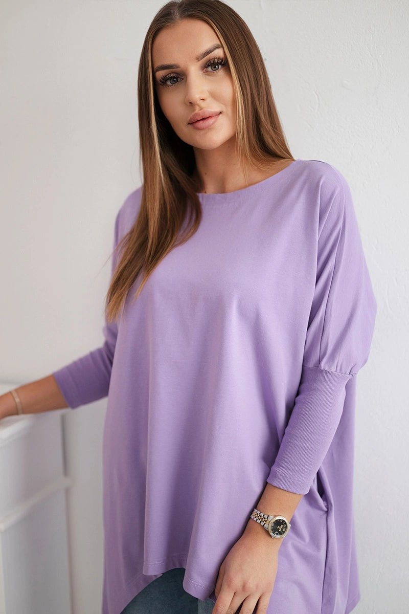 Blouse oversize 8875 / – Purple цвет / color | Lexline Fashion