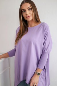 Blouse oversize 8875 / – Purple цвет / color | Lexline Fashion