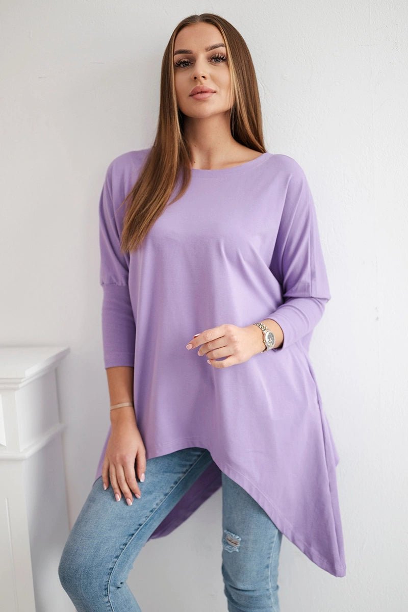 Blouse oversize 8875 / – Purple цвет / color | Lexline Fashion