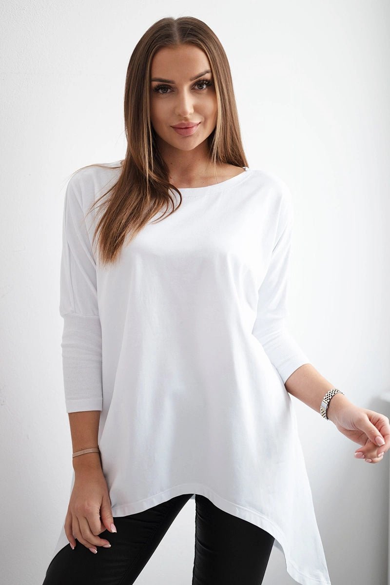 Blouse oversize 8875 / – White цвет / color | Lexline Fashion