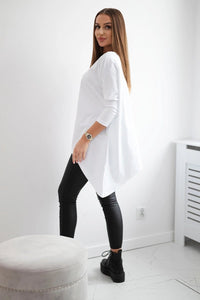 Blouse oversize 8875 / – White цвет / color | Lexline Fashion