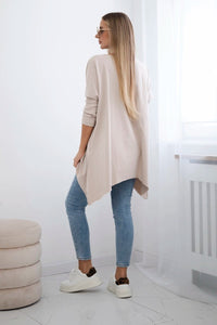 Blouse oversize with print 9006 / – Beige цвет / color | Lexline Fashion