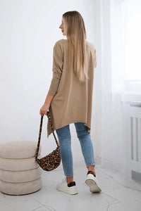 Blouse oversize with print 9006 / – Camel цвет / color | Lexline Fashion
