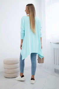 Blouse oversize with print 9006 / – Mint цвет / color | Lexline Fashion