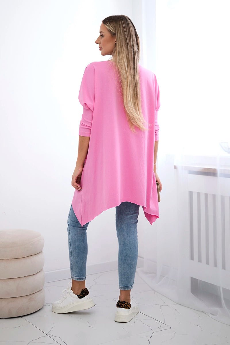 Blouse oversize with print 9006 / – Pink || Light цвет / color | Lexline Fashion