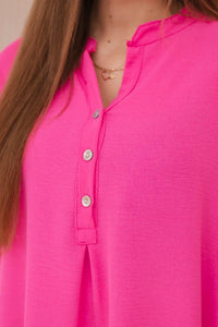 Blouse with a longer back 11817 / – Pink цвет / color | Lexline Fashion