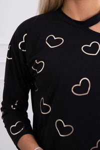 Blouse with print 9238 / – Black цвет / color | Lexline Fashion