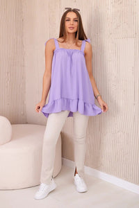 Blouse with straps 6863Q / – Purple || Light цвет / color | Lexline Fashion