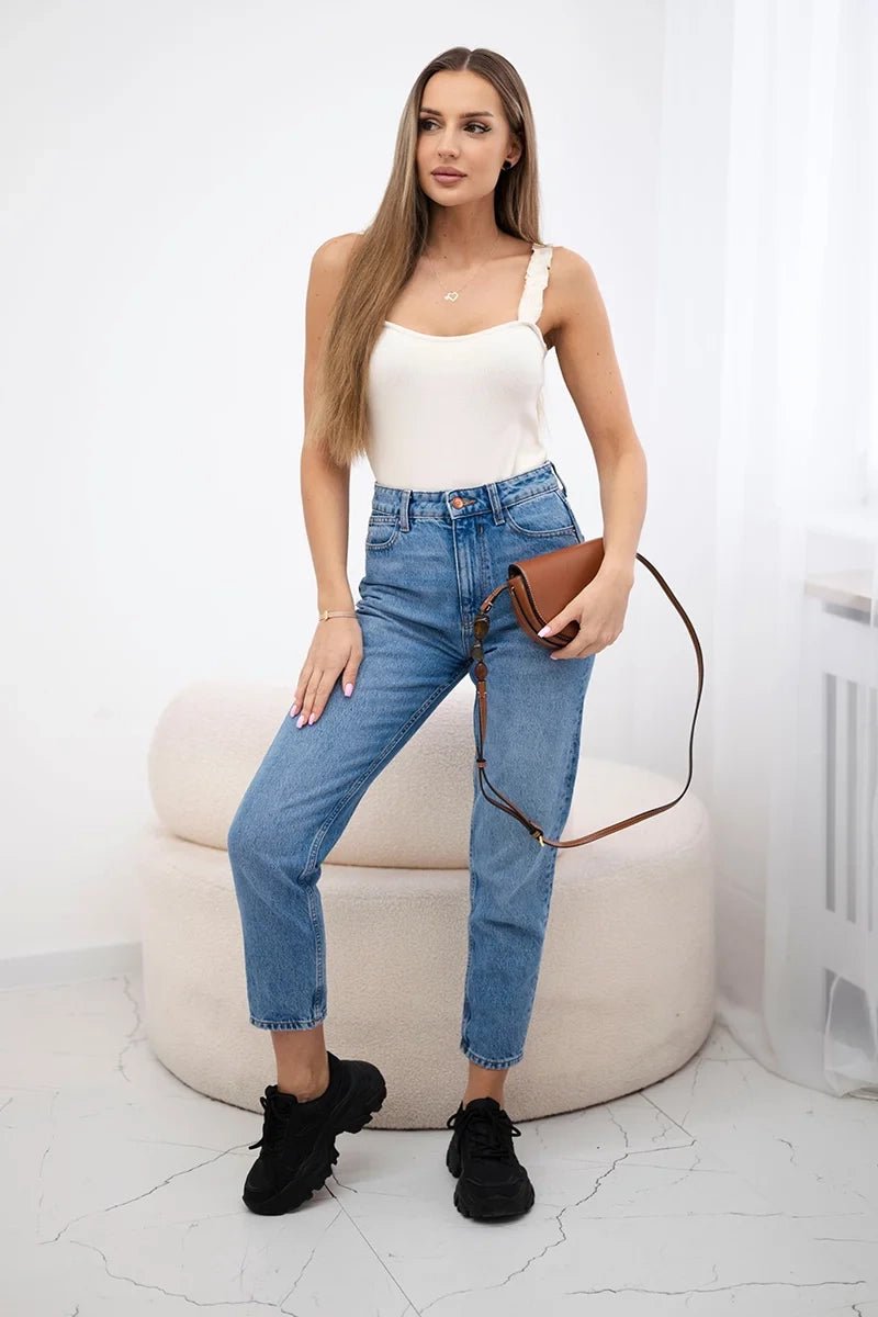 Blouse with straps 9257 / – Beige цвет / color | Lexline Fashion