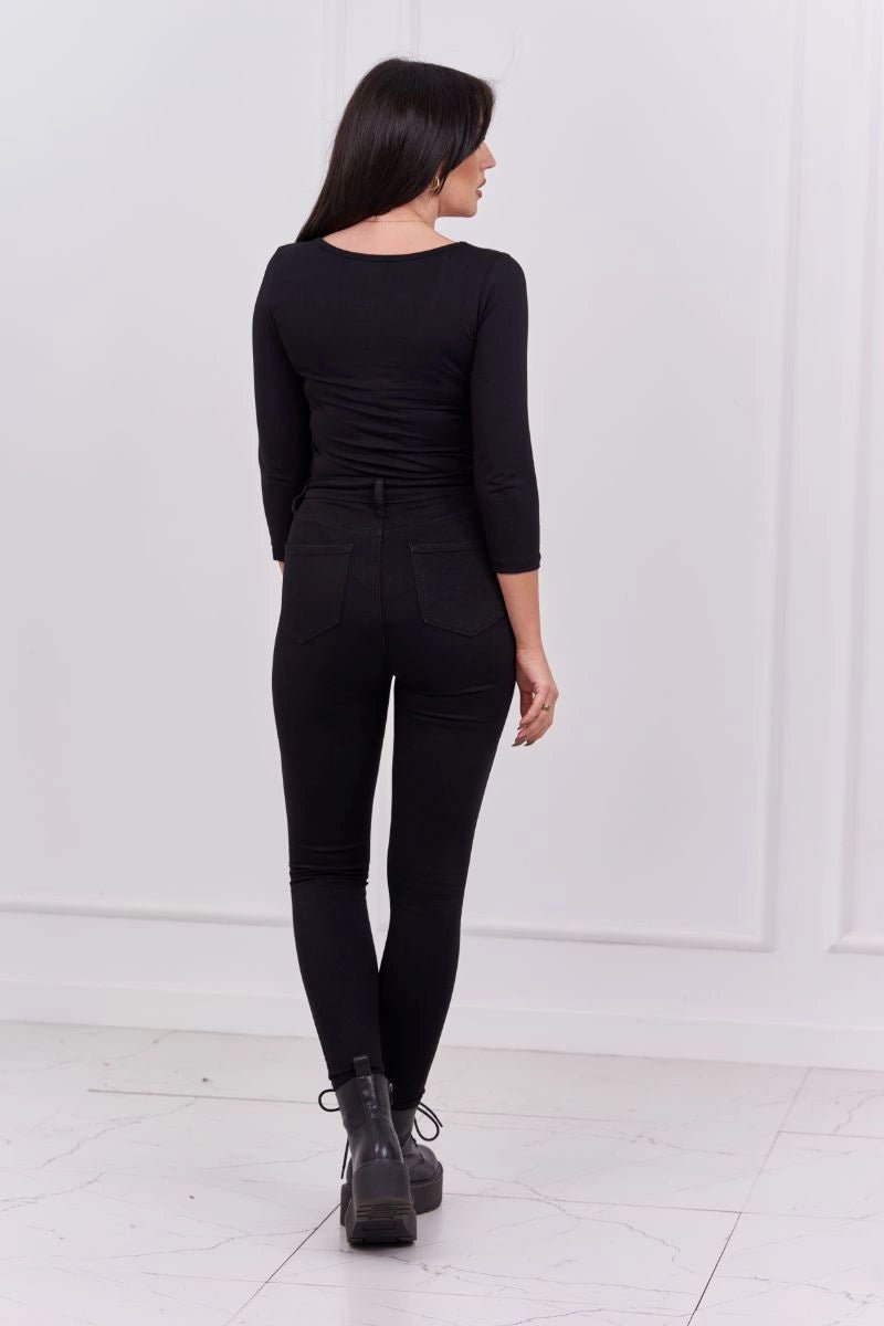 Body blouse with print 9234 / – Black цвет / color | Lexline Fashion