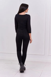 Body blouse with print 9234 / – Black цвет / color | Lexline Fashion