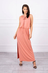 Boho dress 8893 / – Apricot || Dark цвет / color | Lexline Fashion