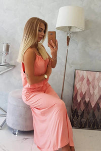 Boho dress 8893 / – Salmon цвет / color | Lexline Fashion