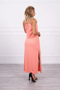 Boho dress 8893 / – Salmon цвет / color | Lexline Fashion
