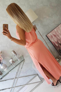 Boho dress 8893 / – Salmon цвет / color | Lexline Fashion