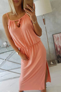 Boho dress 8893 / – Salmon цвет / color | Lexline Fashion