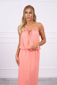 Boho dress 8893 / – Salmon цвет / color | Lexline Fashion