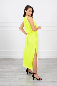 Boho dress 8893 / – Yellow neon цвет / color | Lexline Fashion