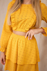 Boho dress 9254 / – Mustard цвет / color | Lexline Fashion