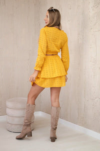 Boho dress 9254 / – Mustard цвет / color | Lexline Fashion