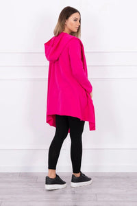 Cape with a loose hood 8928 / – Fuchsia цвет / color | Lexline Fashion