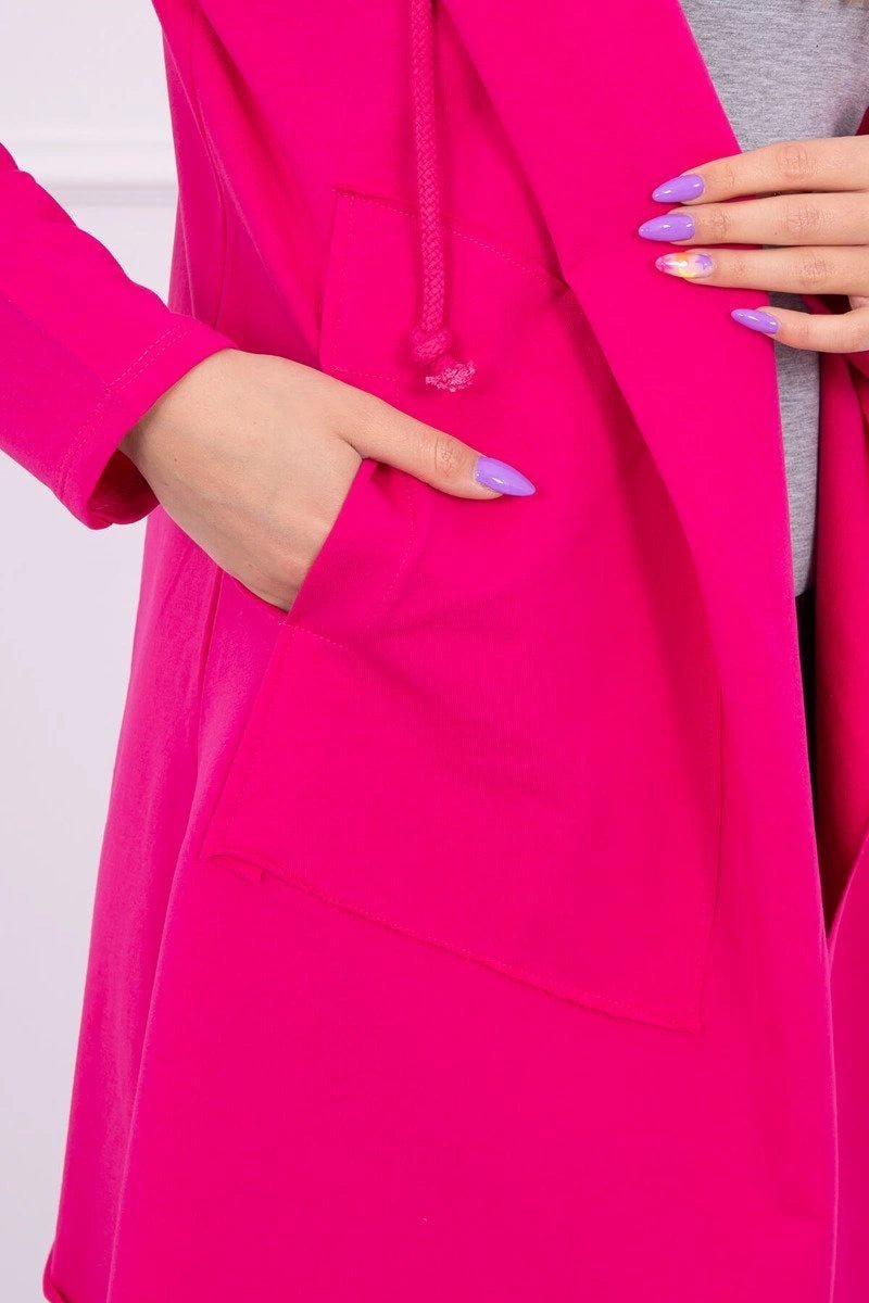 Cape with a loose hood 8928 / – Fuchsia цвет / color | Lexline Fashion