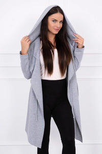 Cape with a loose hood 8928 / – Gray цвет / color | Lexline Fashion