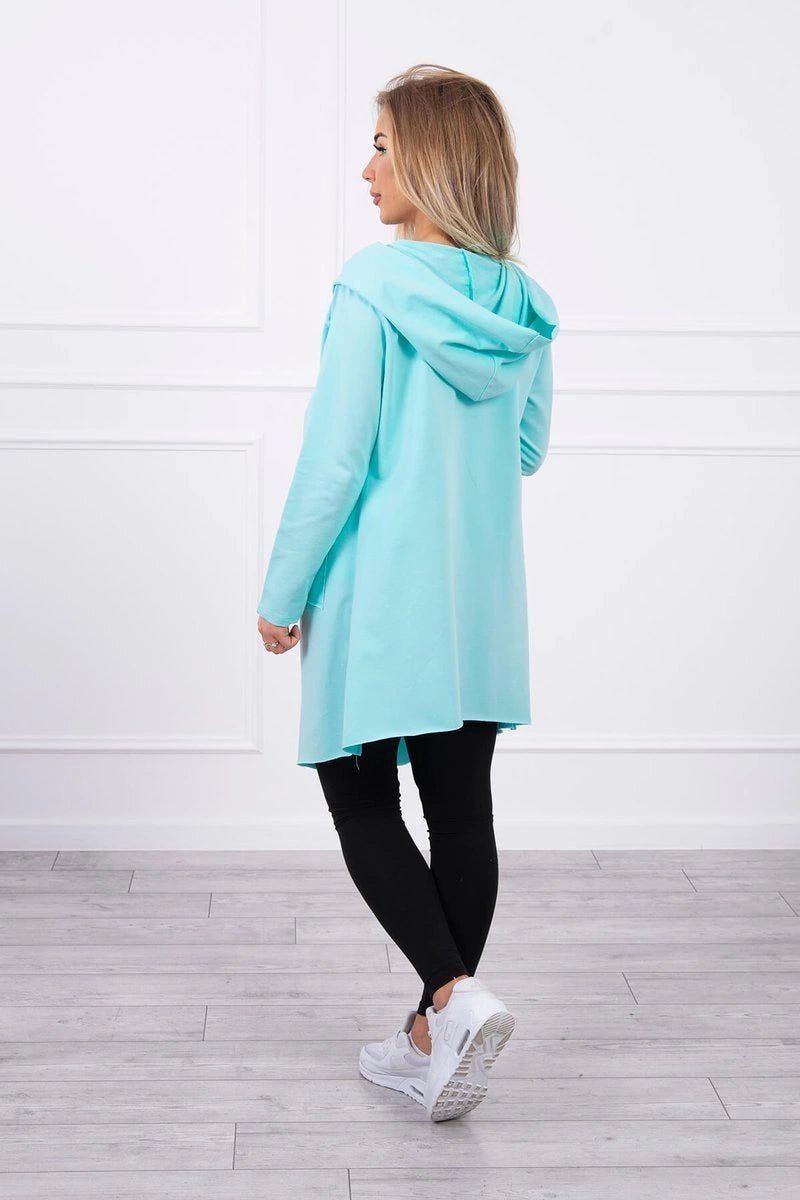 Cape with a loose hood 8928 / – Mint цвет / color | Lexline Fashion