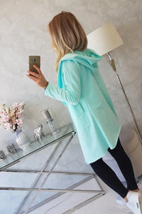 Cape with a loose hood 8928 / – Mint цвет / color | Lexline Fashion