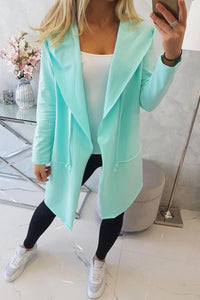 Cape with a loose hood 8928 / – Mint цвет / color | Lexline Fashion