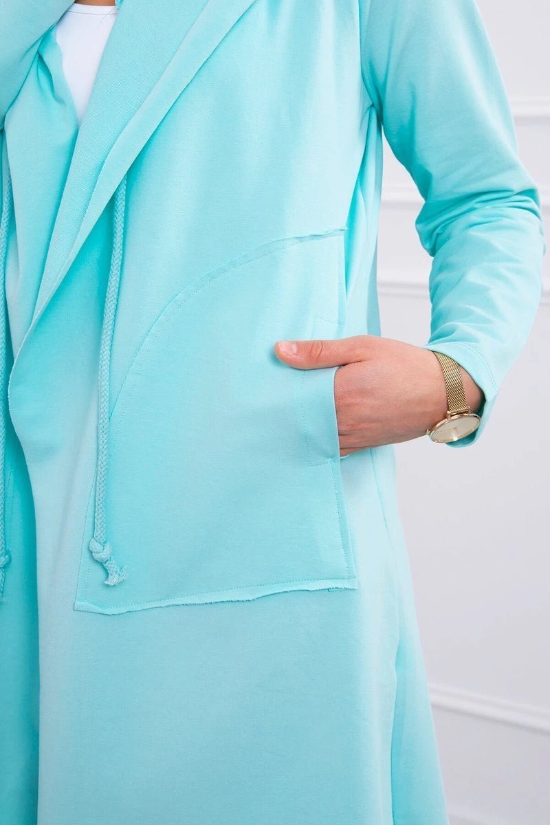 Cape with a loose hood 8928 / – Mint цвет / color | Lexline Fashion