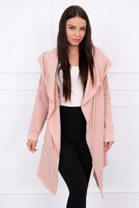 Cape with a loose hood 8928 / – Powder || Dark цвет / color | Lexline Fashion