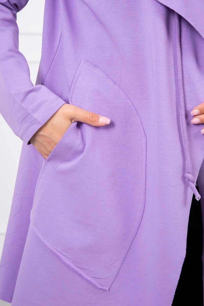 Cape with a loose hood 8928 / – Purple цвет / color | Lexline Fashion