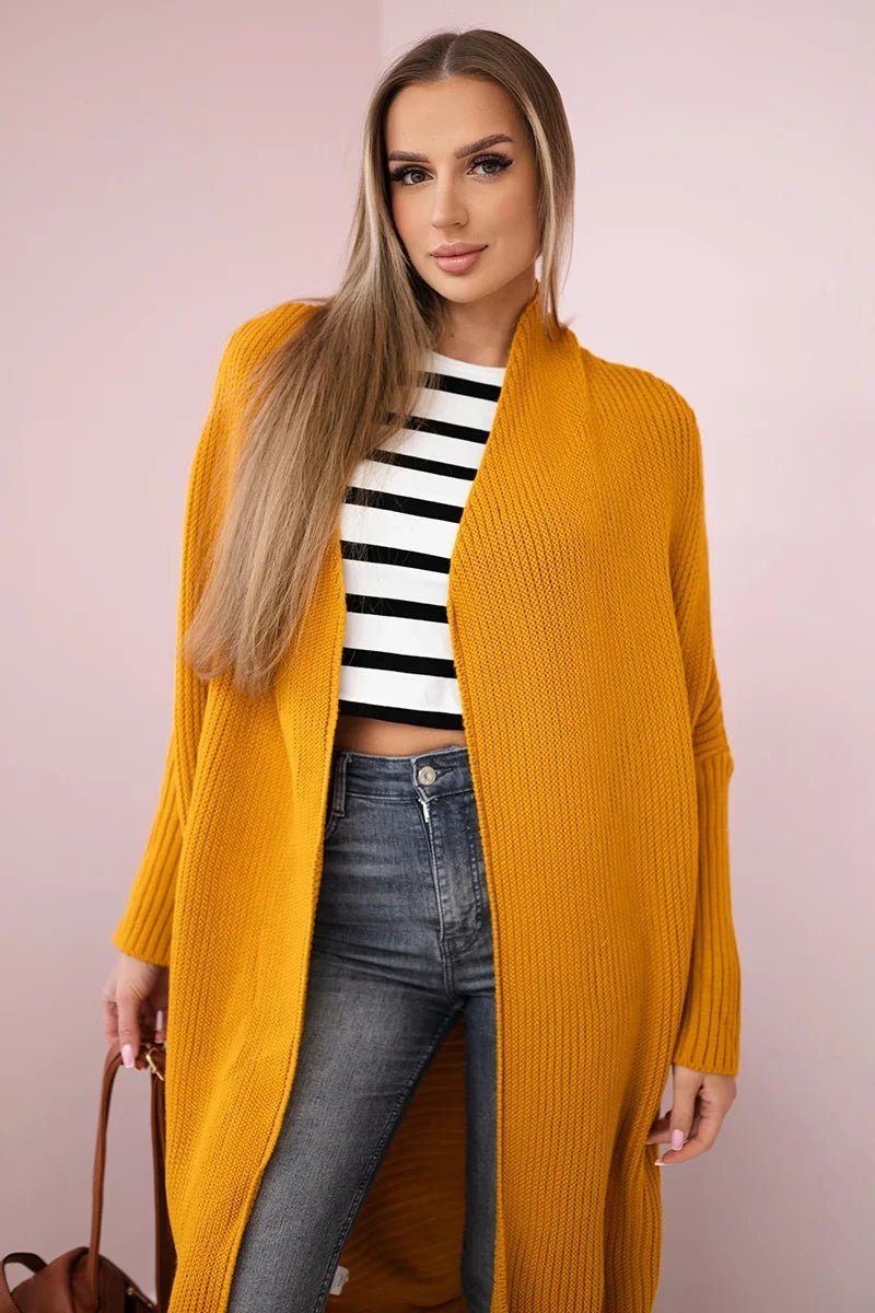 Cardigan 2019 - 13 / – Mustard цвет / color | Lexline Fashion