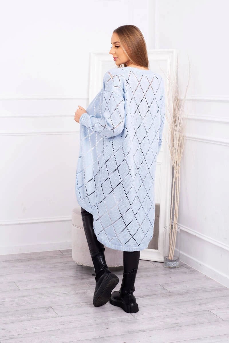 Cardigan with a geometric pattern 2020 - 4 / – Blue цвет / color | Lexline Fashion