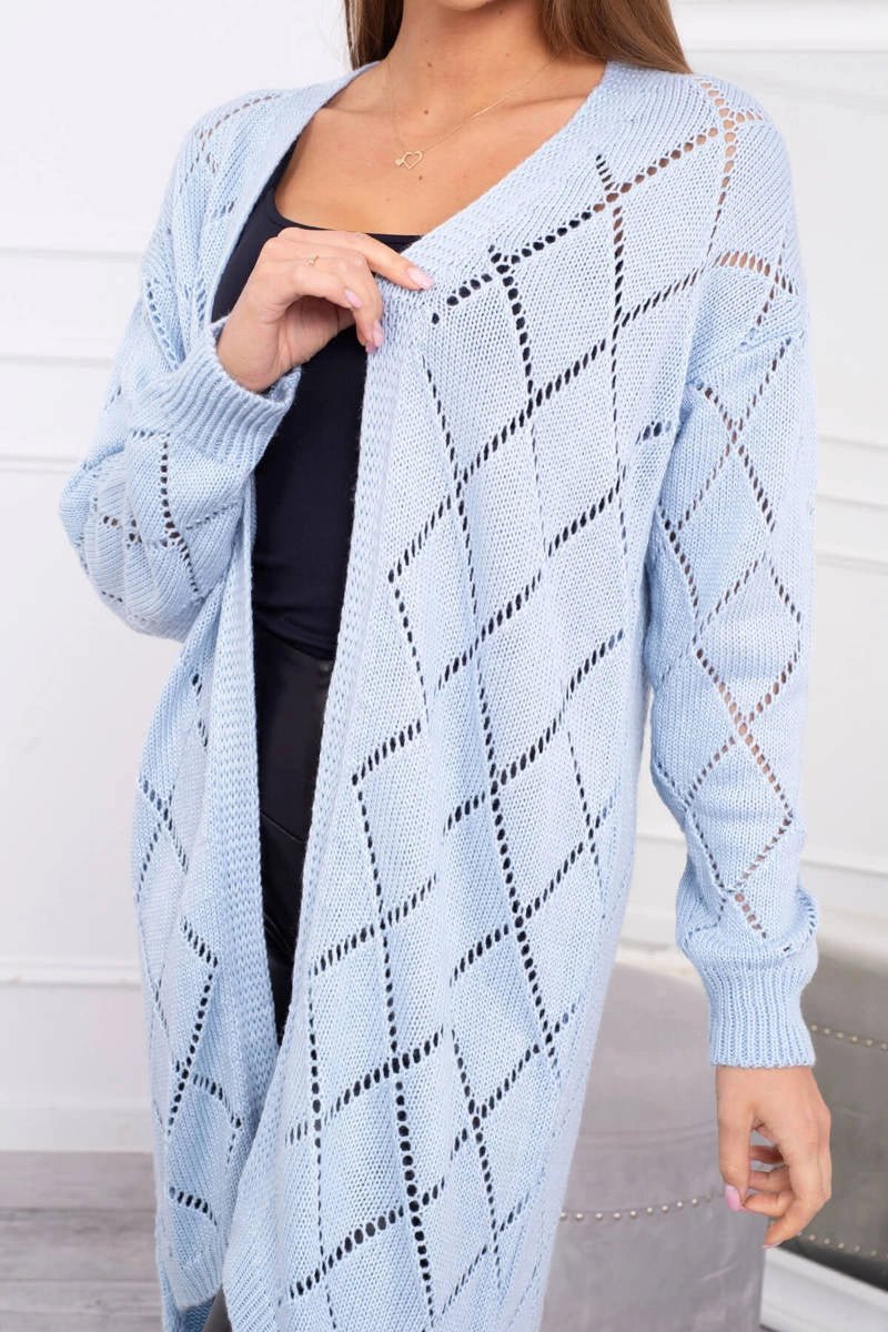 Cardigan with a geometric pattern 2020 - 4 / – Blue цвет / color | Lexline Fashion