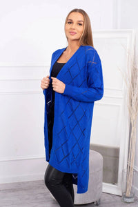 Cardigan with a geometric pattern 2020 - 4 / – Blue cornflower цвет / color | Lexline Fashion