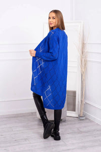 Cardigan with a geometric pattern 2020 - 4 / – Blue cornflower цвет / color | Lexline Fashion