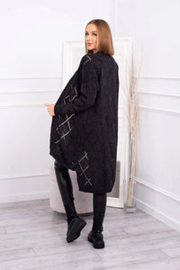 Cardigan with a geometric pattern 2020 - 4 / – Graphite цвет / color | Lexline Fashion