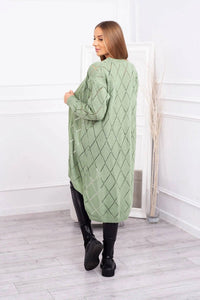 Cardigan with a geometric pattern 2020 - 4 / – Mint || Dark цвет / color | Lexline Fashion