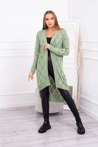 Cardigan with a geometric pattern 2020 - 4 / – Mint || Dark цвет / color | Lexline Fashion