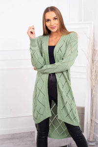 Cardigan with a geometric pattern 2020 - 4 / – Mint || Dark цвет / color | Lexline Fashion