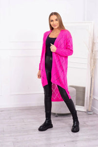 Cardigan with a geometric pattern 2020 - 4 / – Pink цвет / color | Lexline Fashion