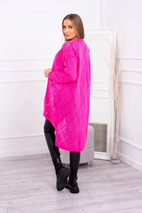 Cardigan with a geometric pattern 2020 - 4 / – Pink цвет / color | Lexline Fashion
